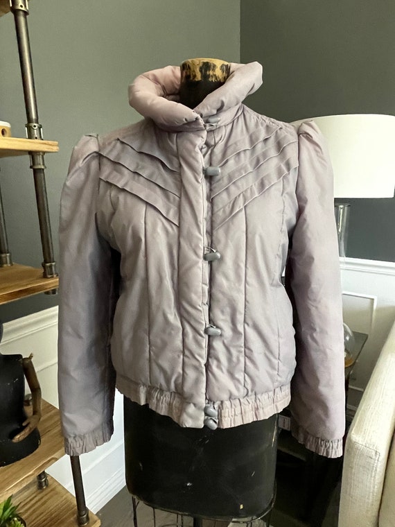 80s Ski Jacket Puffy Current Seen, Short, Coat, Long Sleeve 