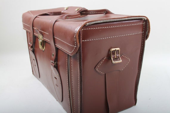 Brown Leather Equipment Bag, Photographer, Suitca… - image 2