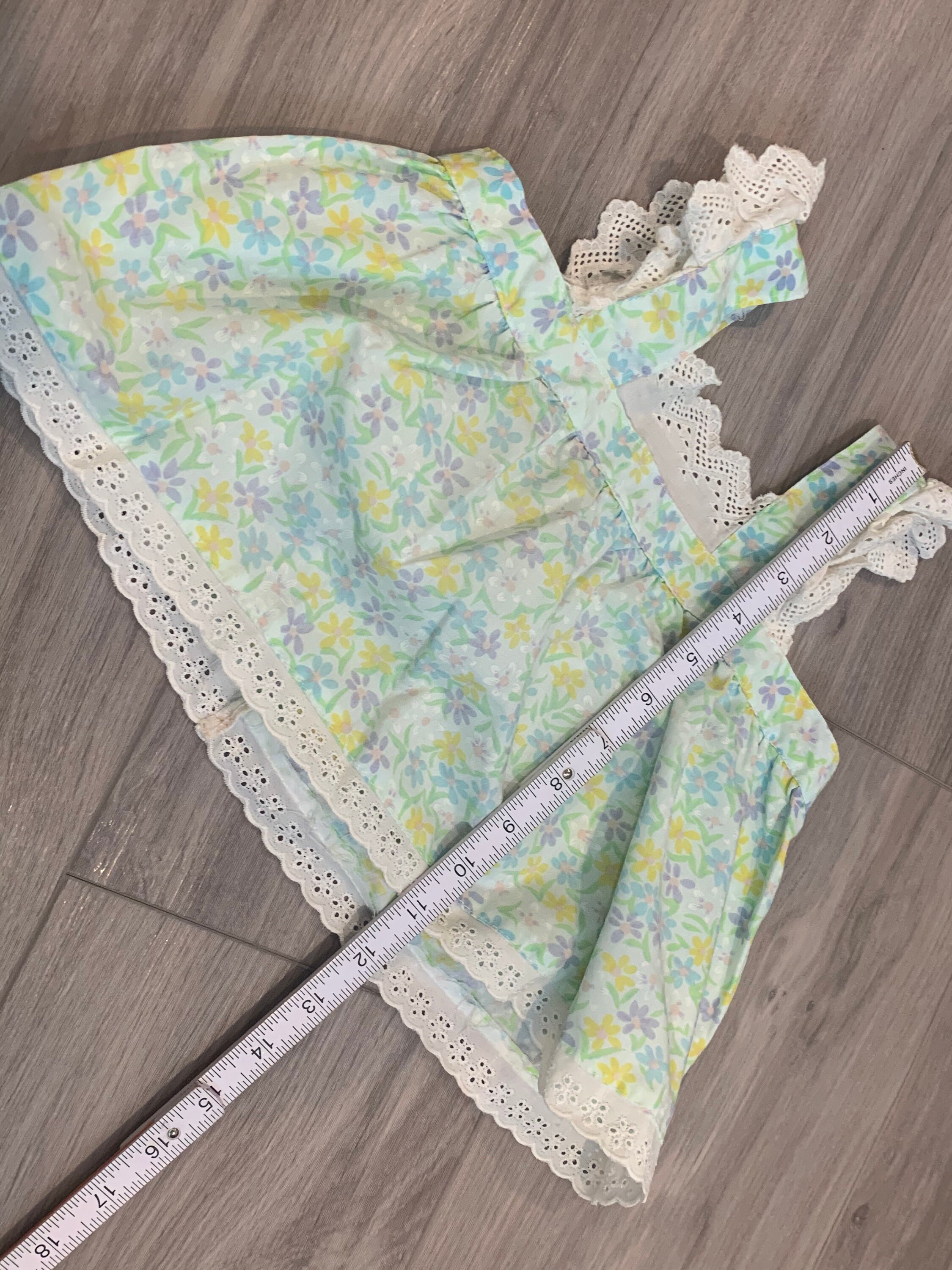 80s White Floral Pastel Baby Girl Dress Apron Summer Etsy Australia