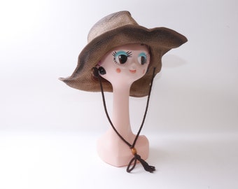 George, Country Style, Women's Hat, Brown, Summer, One Size, Accessory, Outfit, Vintage, ~221026-DISLC 603