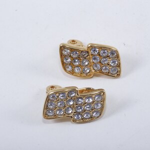 Golden, Steine, Ohrringe, Wehende Flaggen, USA, Unabhängigkeit, Design, Kleidung, Outfit, Vintage, Clip Ons ~ 20-01-218