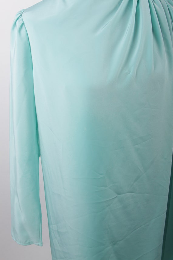 1970's Formal, Tunic Dress, Robin's Egg Blue, Long, T… Gem