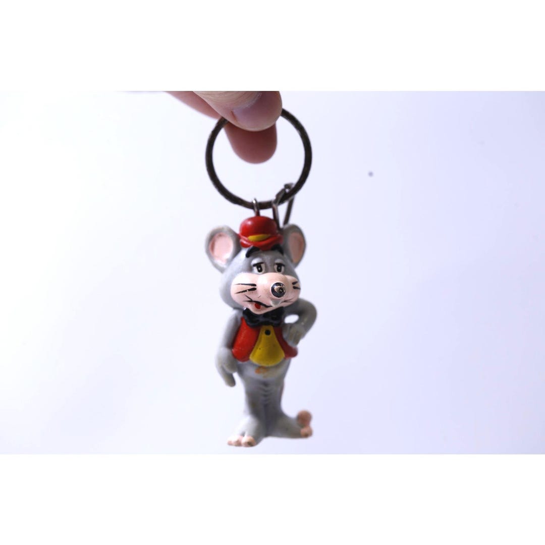 Chuck E Cheese, Mouse, 1985, Showbiz Pizza, Rust 90s Vintage, Keychain ...