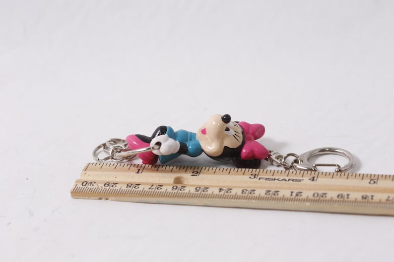 Disney Minnie Mouse Swing Ring Keyring Vintage Hanging Figure ~ 260423-WH 1094 image 3