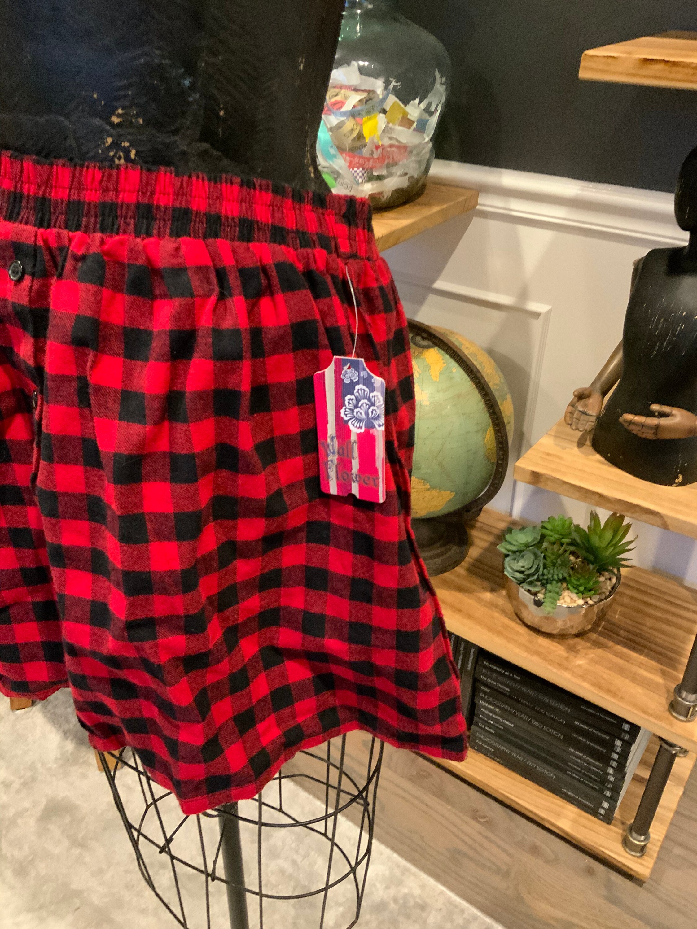 90s Wall Flower, Red-black, Plaid, Tartan, Short Skirt, 15