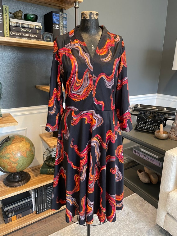 black beach cover up dress Bob Mackie 80s Midnight Blue Iridescent Bugle Bead and Sequin Gown