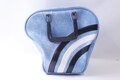Light Blue Bowling Ball Bag, Sports Carry On, Tote, Sport Bag, Vinyl, Vintage, Stylish, ~ 240213-WH 855