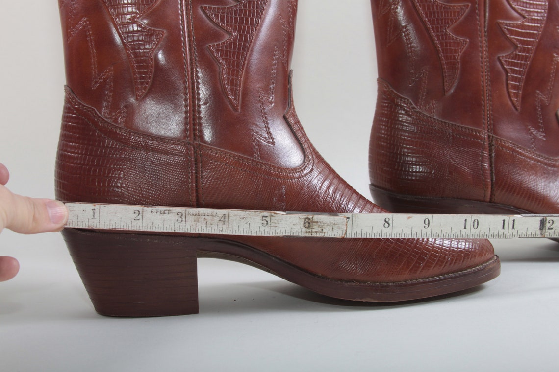 Cowboy Boots, Western Boots, Shoes, Footwear, Heels, Leather, Brown, Clothes, Vintage, Nostalgia ~ 20-01-594, foto 4 di 5