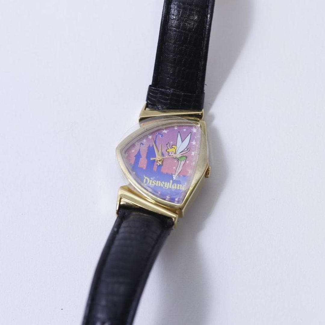 Triangle Watch Retro Disneyland, Tinker Bell, Triangular, Leather Band, Team Pride, 1995 ...