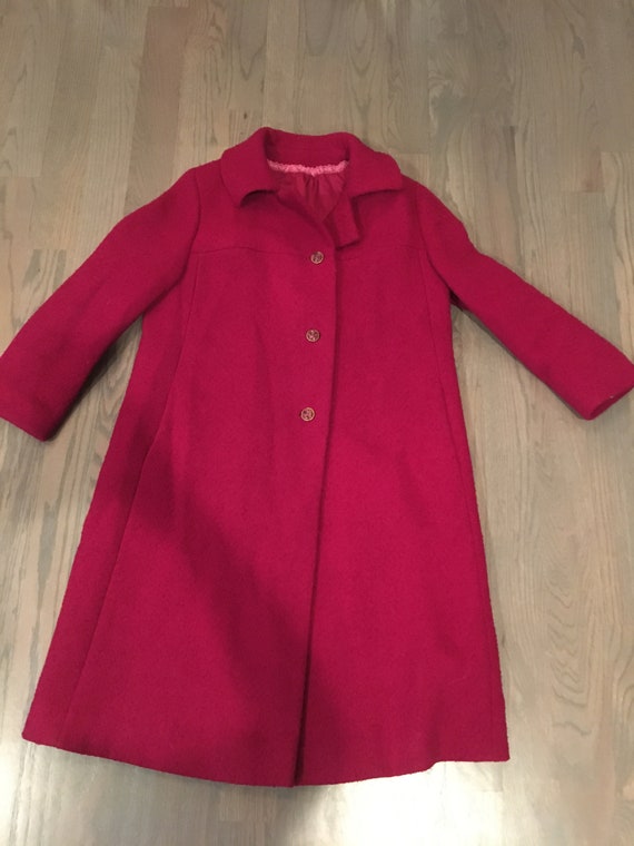 80s Bromleigh, Red, Trench, Long Coat, Collared, … - image 6