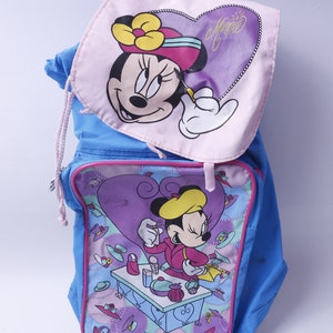 Disney, Minnie Mouse, Blue Pink, Shoulder Bag, Rucksack, Zipper, Vintage, Photo Prop, Design, Outfit, Collection ~ 20-01-121 AA