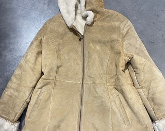 Suede Coat, Hooded, Zipper Closure, Stylish, Warm, Chic