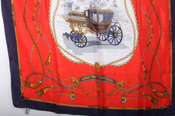 Gorgeous Stagecoach, Red, Scarf, Carriage, Painti… - image 1