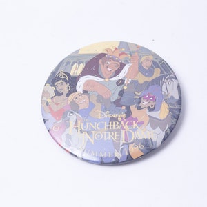 Disney, The Hunchback of Notre Dame, 1990s, Round, Pin, Badge, Fashion, Jewelry, Clothing, Accessory, Outfit, Vintage, ~ 20-01-111