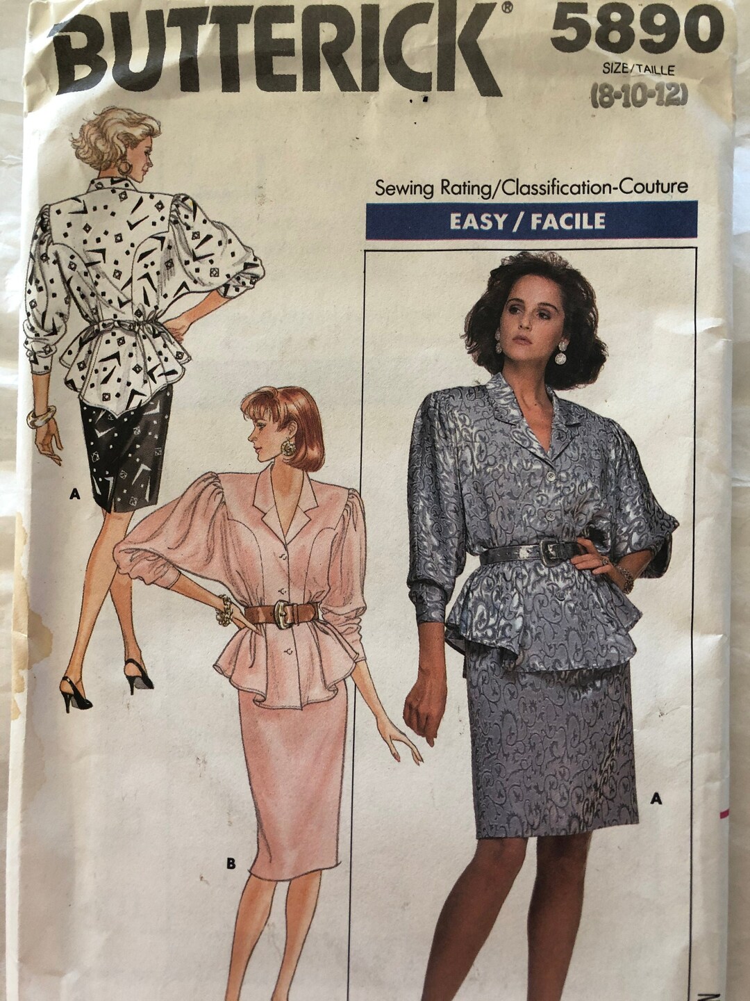 Butterick 5890 Sewing Pattern UNCUT and Factory Folded - Etsy
