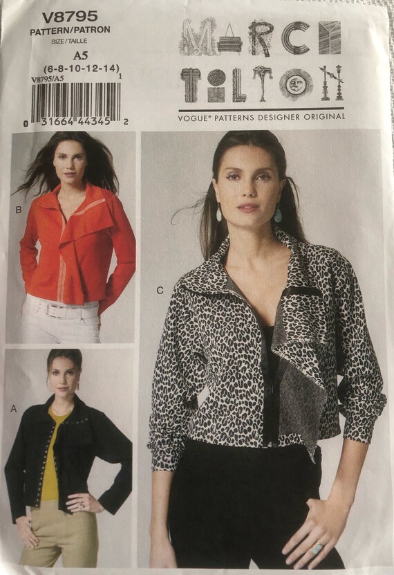 Size 6-14 Vogue V9287 Marci Tilton 2017 UNCUT and factory folded Misses' Jacket