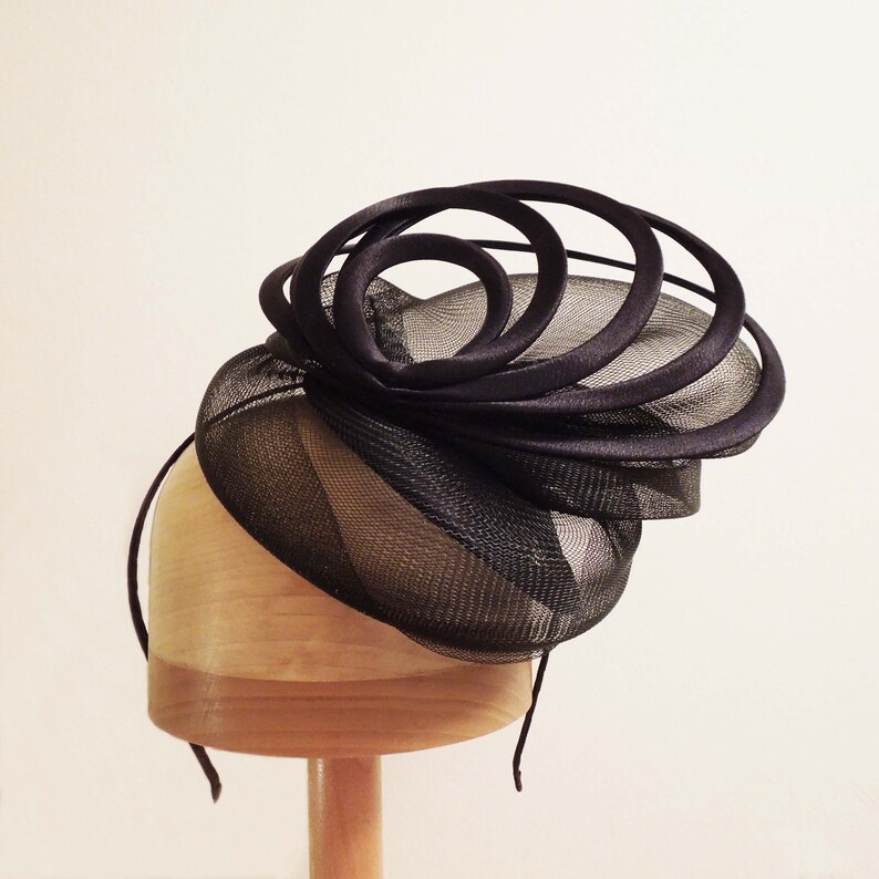 Orange Fascinator 'sydney' Sinamay and Horsehair Hat Etsy