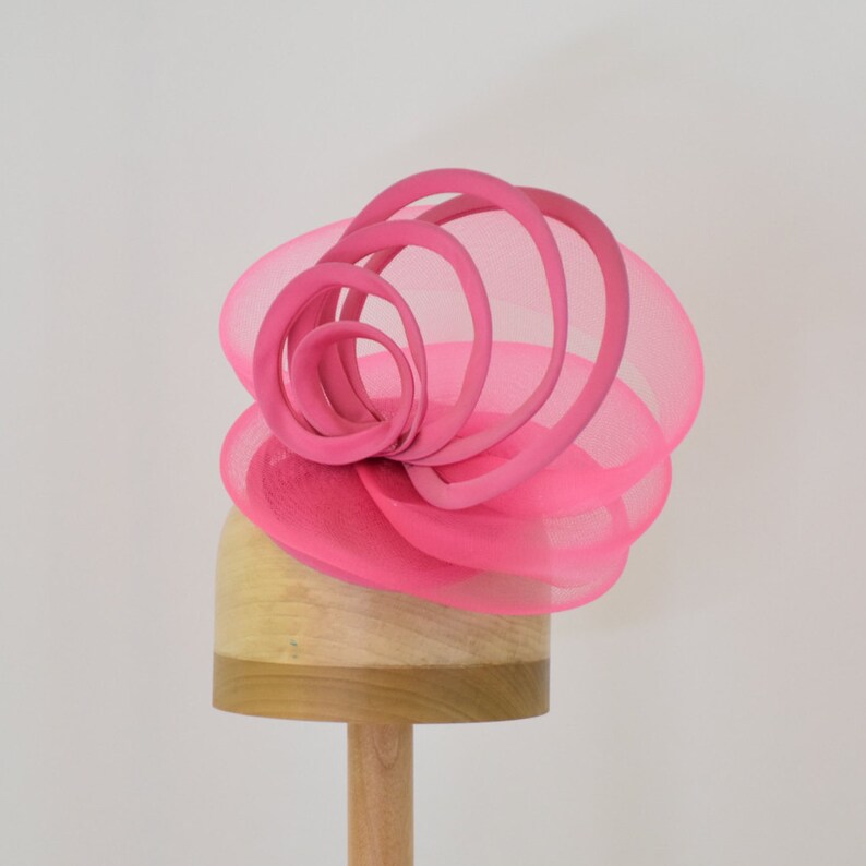 Orange Fascinator 'sydney' Sinamay and Horsehair Hat Etsy