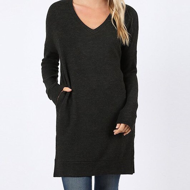 zenana v neck sweatshirt