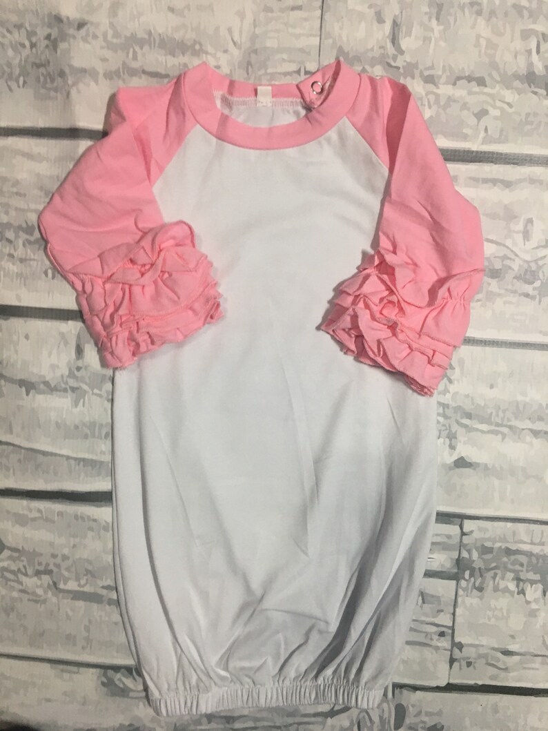 Wholesale Blank Baby Infant Icing Ruffle Sleeve Gown Layette Etsy