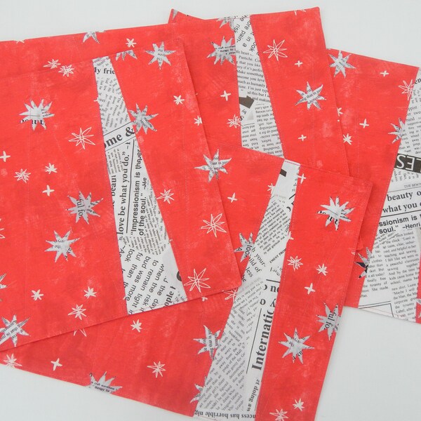 Red Wedge Placemats Etsy