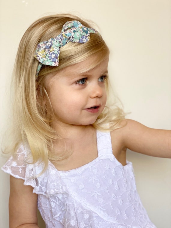 Liberty Alice Band Bow Hair Bow Girls Floral Hair Band Michelle