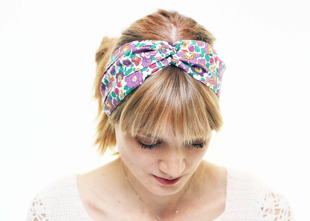 Elastisches Turban-Stirnband Mit Palmenblatt-Print – Marineblau, Dehnbar, Für Sport, Yoga Oder Als Haar-Accessoire