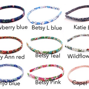 Liberty Print Alice Band - Slim Headband - Girls Floral Hair Band -  Liberty Hair Bow - Hair accessories - Toddler Alice Bands