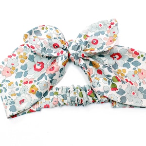 Liberty Print Hair Band - Top Knot Headband - Betsy - Baby Turban - Girls Hair Tie  - Liberty Hair Bow - Hair accessories - Best selling