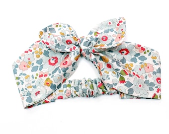 Liberty Print Hair Band - Top Knot Headband - Betsy - Baby Turban - Girls Hair Tie  - Liberty Hair Bow - Hair accessories - Best selling