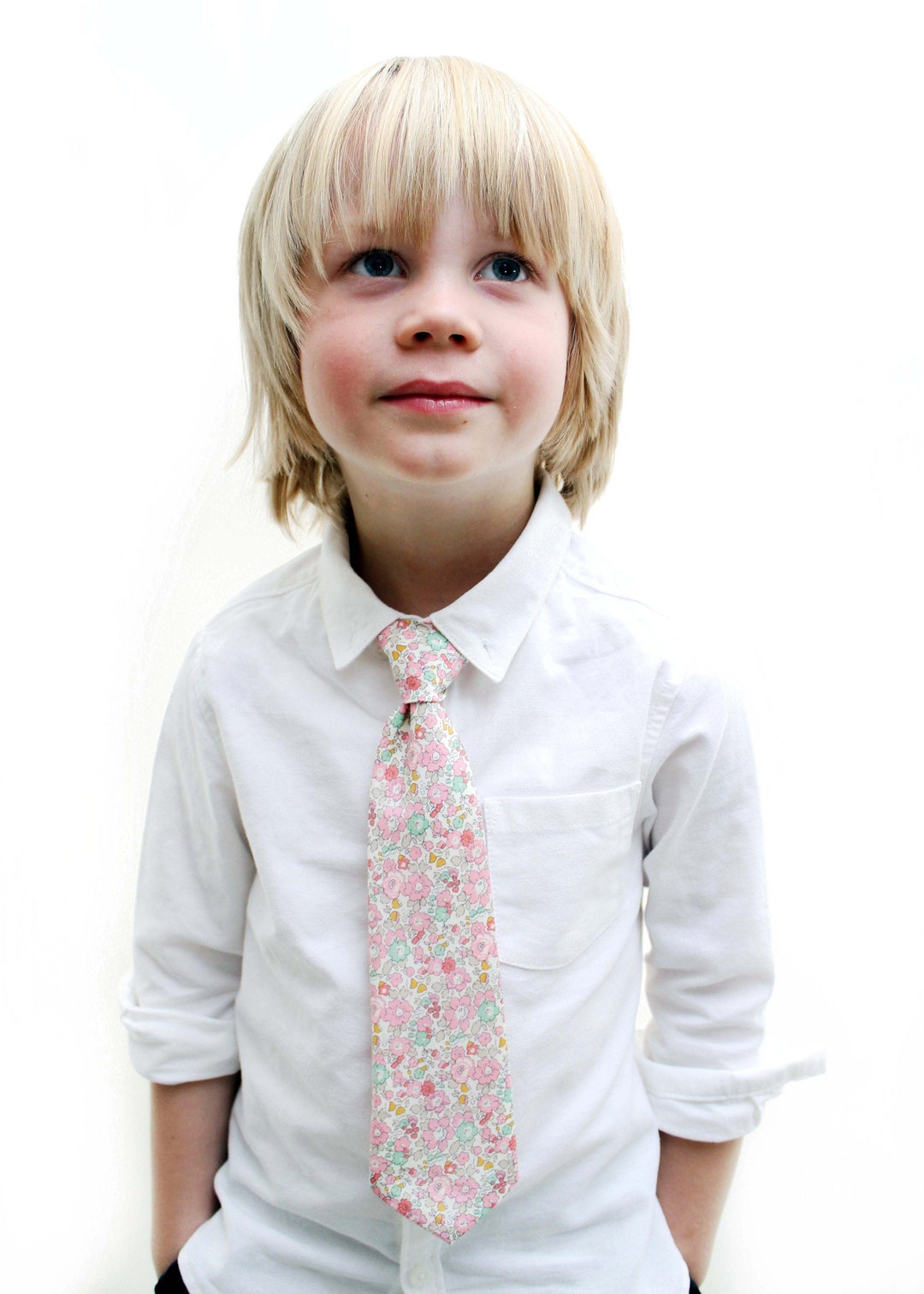 Boys Liberty Print Tie Page Boy Tie Toddler Formal Tie Childs Floral