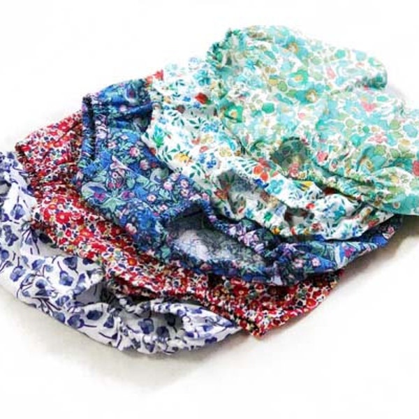 Liberty Baby Bloomers - Nappy Covers - Floral Diaper Cover - Toddler Liberty Knickers - Knickerbockers -Girls Blue Shorties