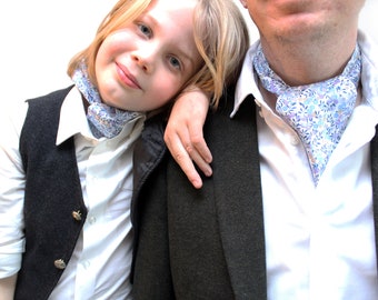 Boys Liberty Print Cravat - Pageboy Cravat - Child's Tie - Toddler - Wedding Tie -  Liberty Tie - Matching Mens and Boys Tie -Daddy and me