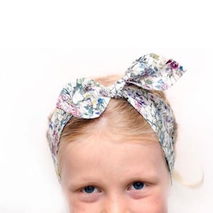 Liberty Print Hair Band Top Knot Headband Betsy Baby Turban Girls Hair Tie Liberty Hair Bow Hair accessories Best selling image 4