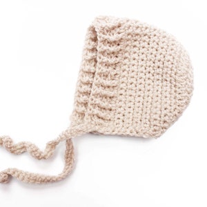 Baby Knit Bonnet - Crochet Baby Hat - Gender Neutral Bonnet - Gift for Baby - Newborn Photo shoot Hat - Baby Girls - Other Colours