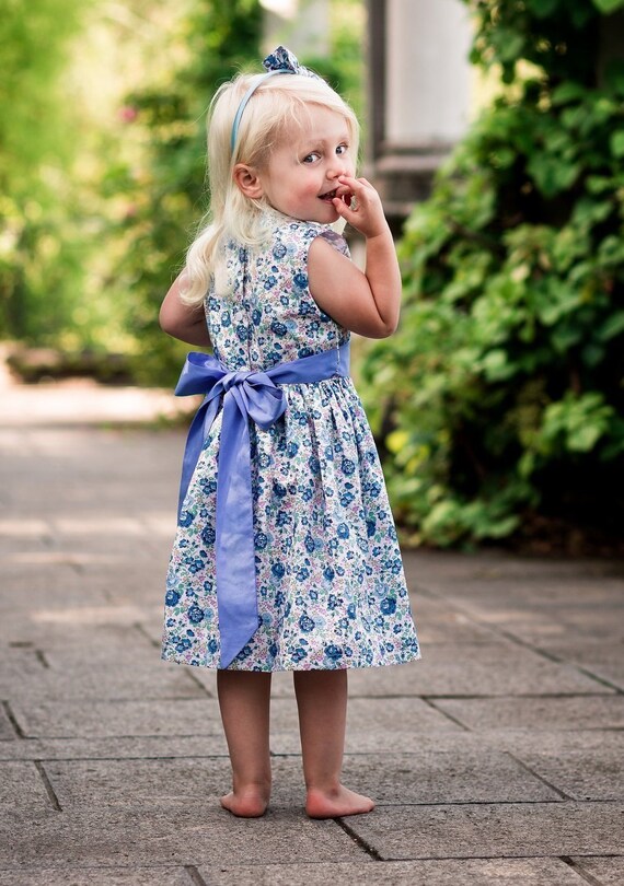 liberty print flower girl dresses