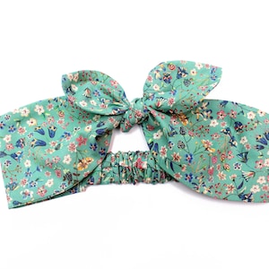 Liberty Print Hair Band Top Knot Headband Betsy Baby Turban Girls Hair Tie Liberty Hair Bow Hair accessories Best selling image 6