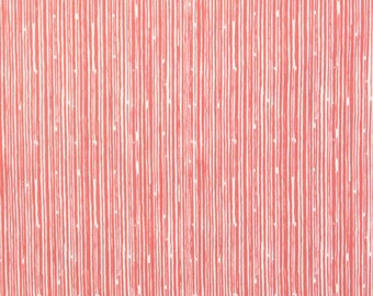 Premier Prints Scribble in Coral White 7 oz Cotton Home Decor fabric, 1 yard