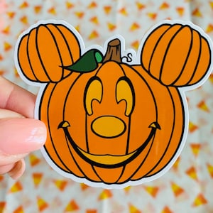 Mickey Mouse Pumpkin Halloween Sticker