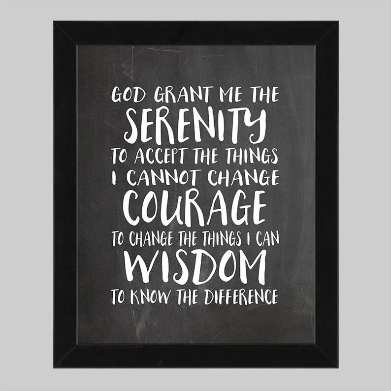 digital printable serenity prayer serene prayer god grant me etsy