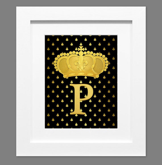 printable art faux gold foil print monogram p letter p with etsy canada