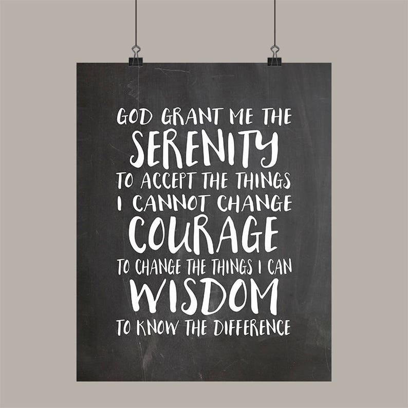 digital printable serenity prayer serene prayer god grant