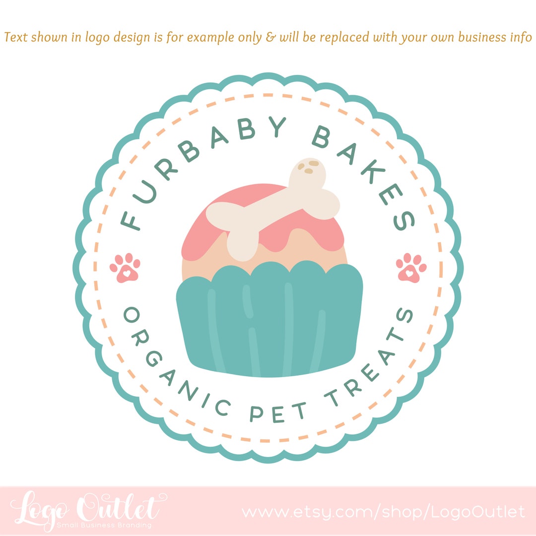 Pet Bakery Logo Design & Blog Header  Print Watermark Etsy