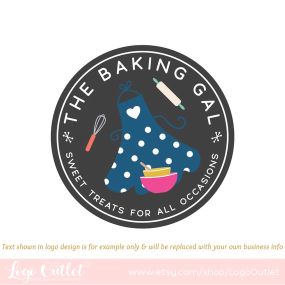 Baking Premade Logo Design Social Media Profile Includes Etsy