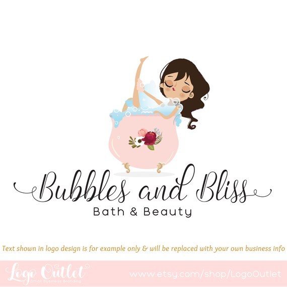 Bath Premade Logo Design & Blog Header Web Print | Etsy