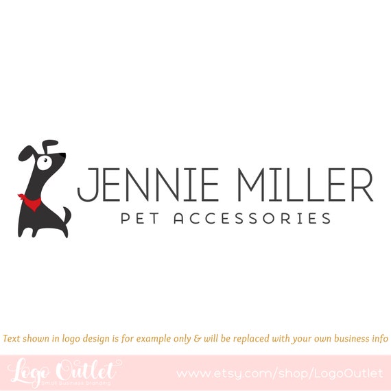 Cute Dog Premade Logo Design Includes Files For Web Print Etsy