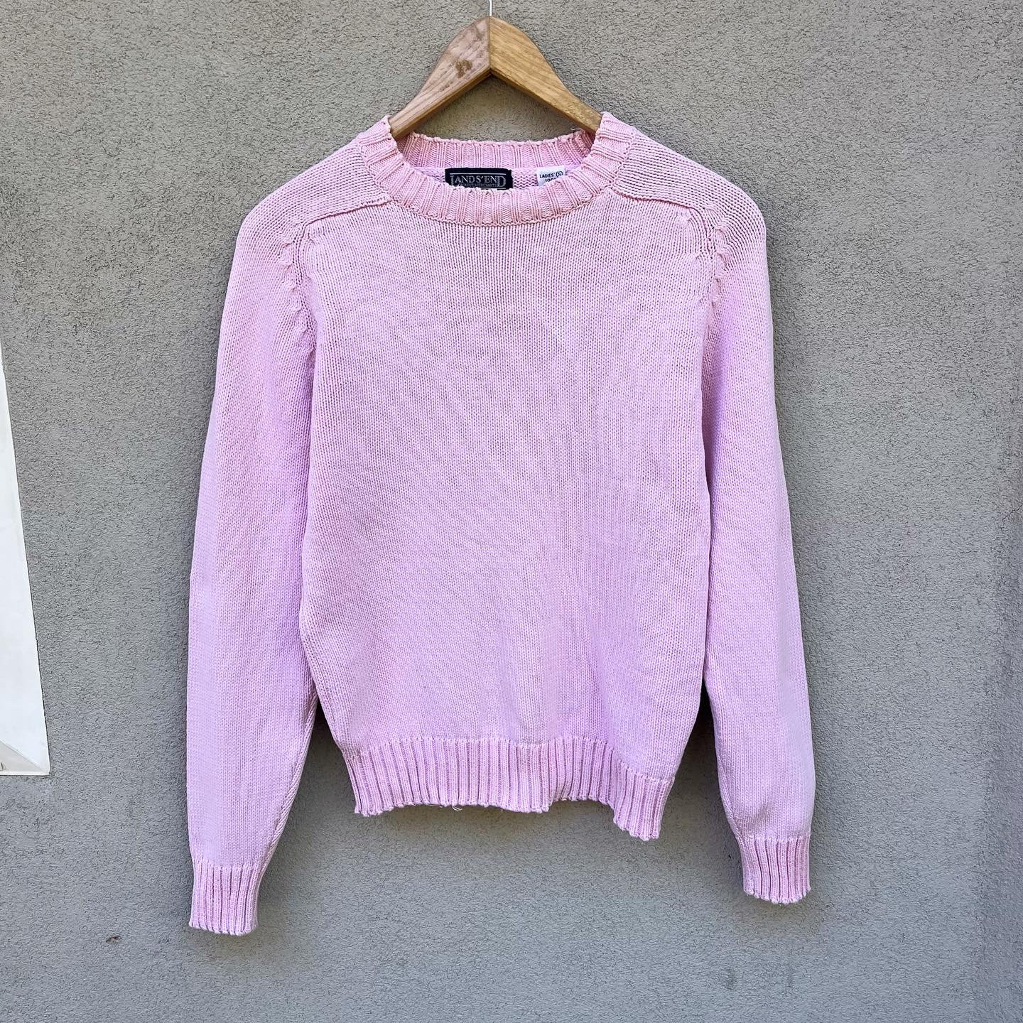 Vintage Lands End Cotton Sweater - Etsy