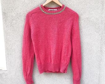 Vintage Shetland Wool Pink Sweater