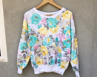 Vintage 80’s floral crew sweatshirt