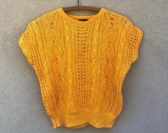 80s Emotions vintage knit marigold sweater top